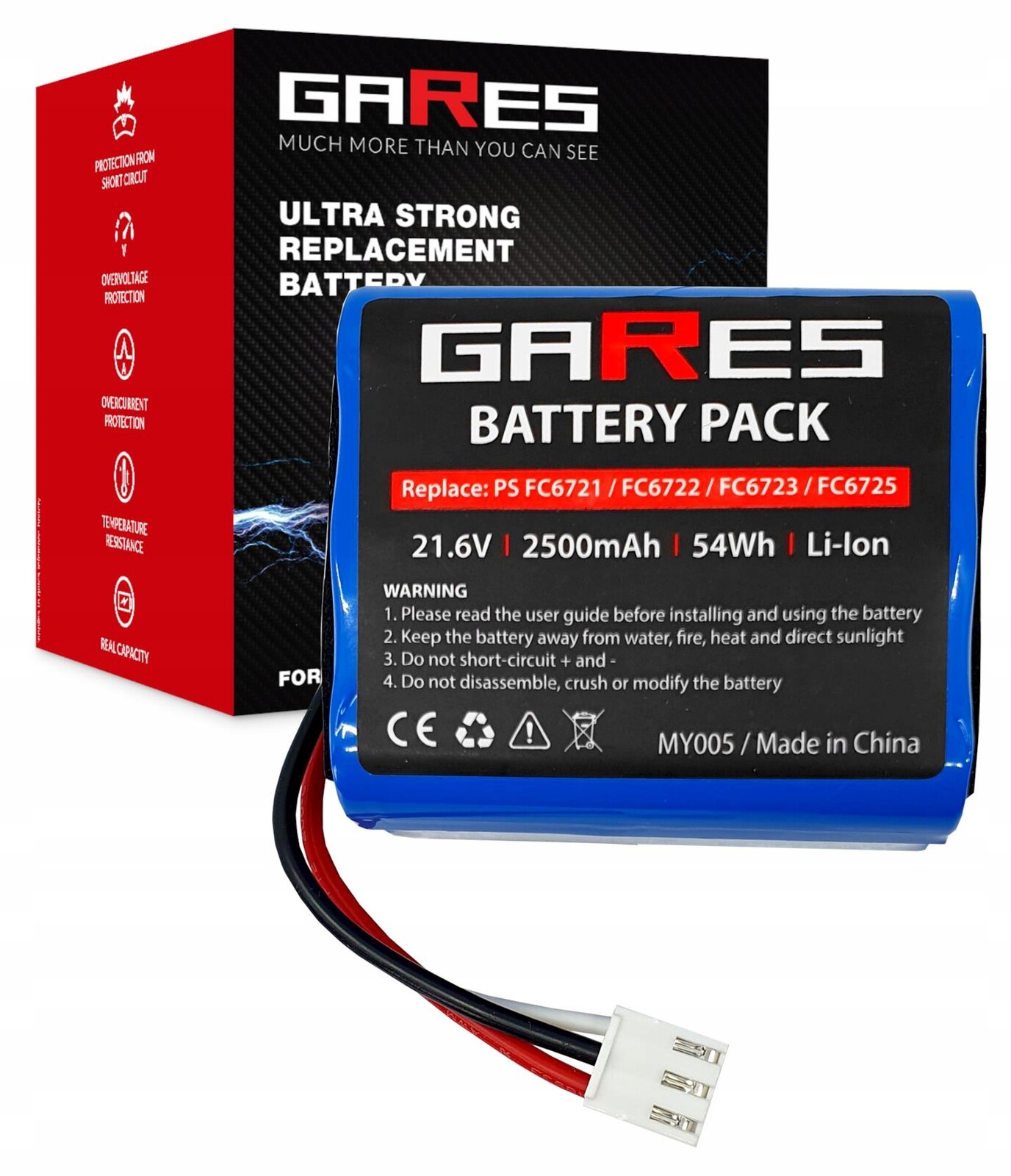 Akumulátor Gares pro Philips SpeedPro Aqua FC6721 6722 6723 6725 21,6V 2,5Ah