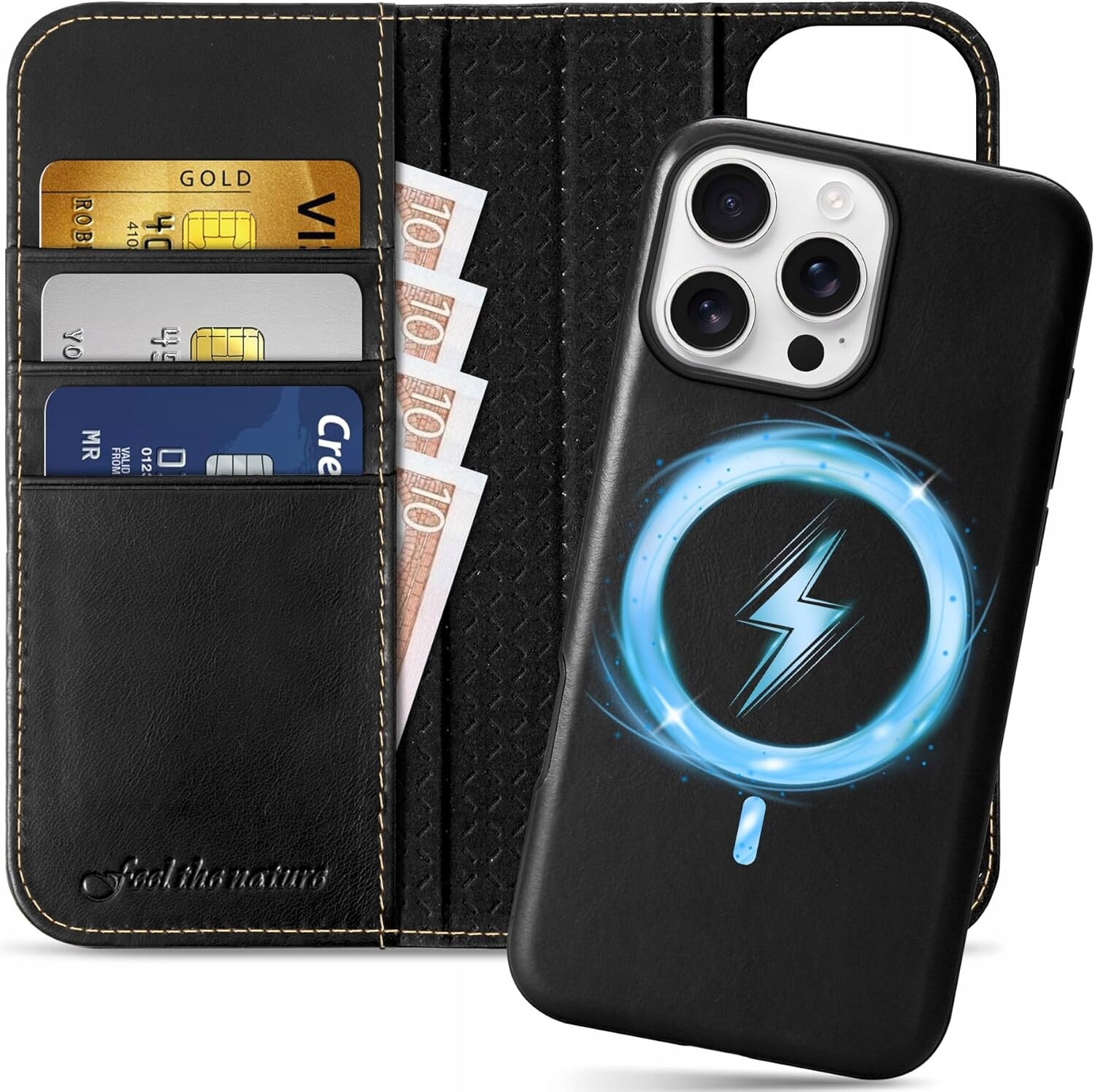 Shieldon přírodní pouzdro pro iPhone 16 Pro Max 2v1 MagSafe porfel