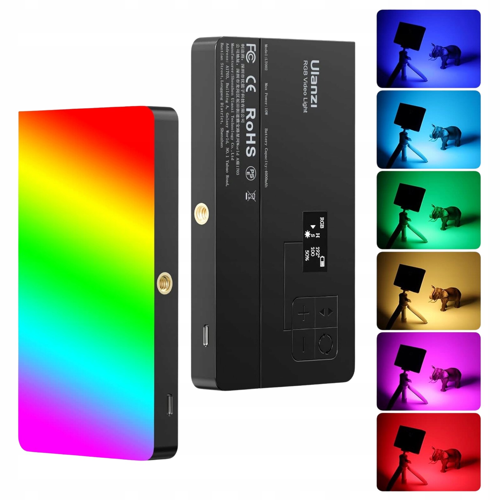 Led lampa Ulanzi LT002 Rgb 360° Led 4000 mAh Difuzér Honeycomb Magnetická