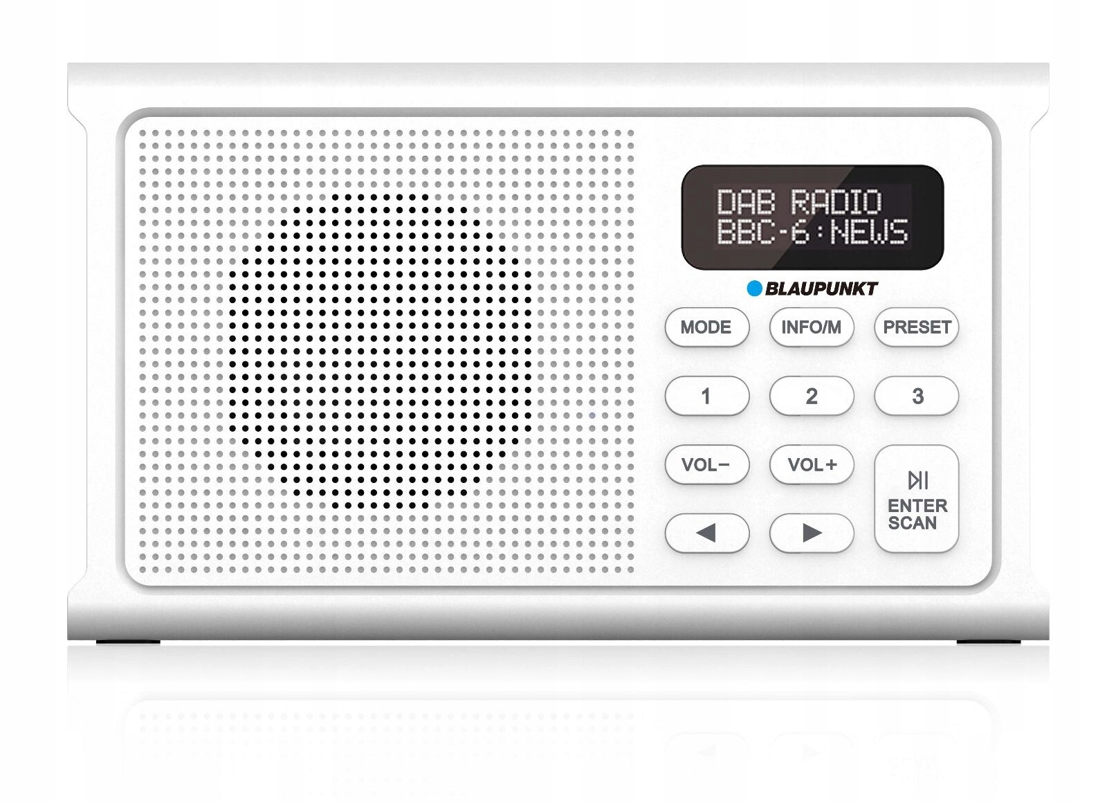 Přenosné rádio s baterií Dab+ MP3 Bluetooth Alarm Blaupunkt DR3WH