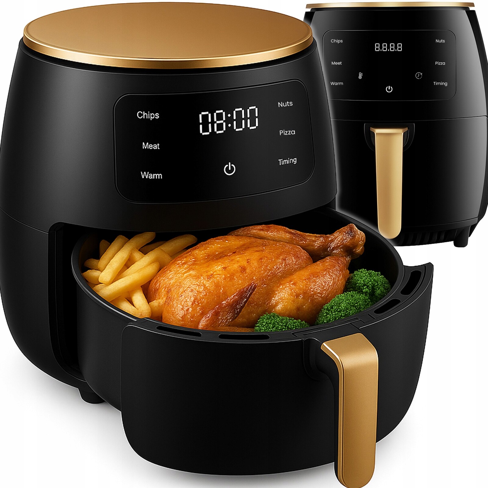 Beztuková Fritéza Air Fryer 6 L Vzduchová Trouba 2400 W 6 L