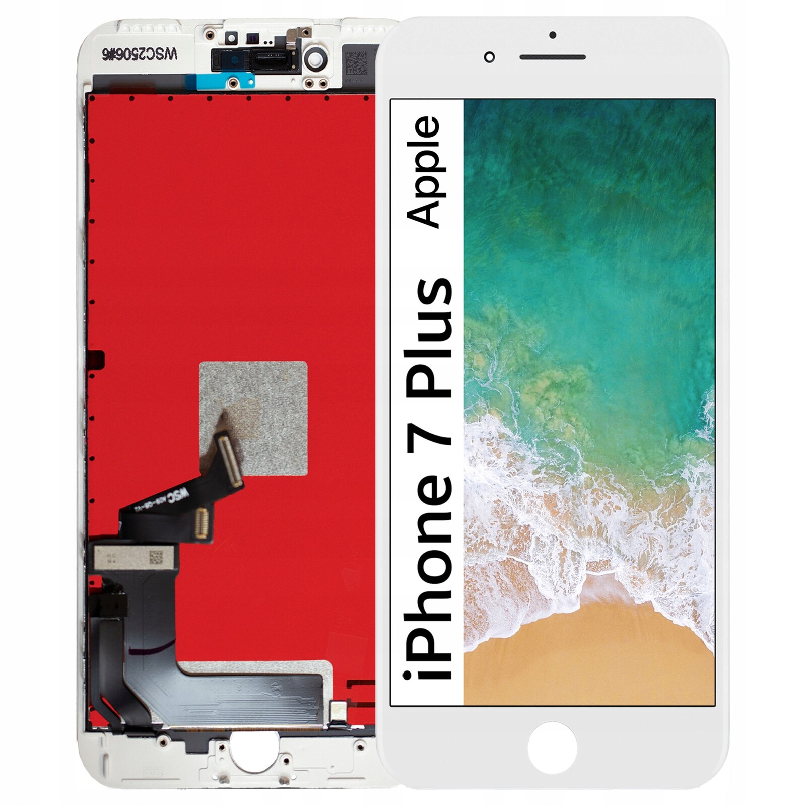 LCD displej pro iPhone 7 Plus Stříbrný digitizér, dotyková plocha