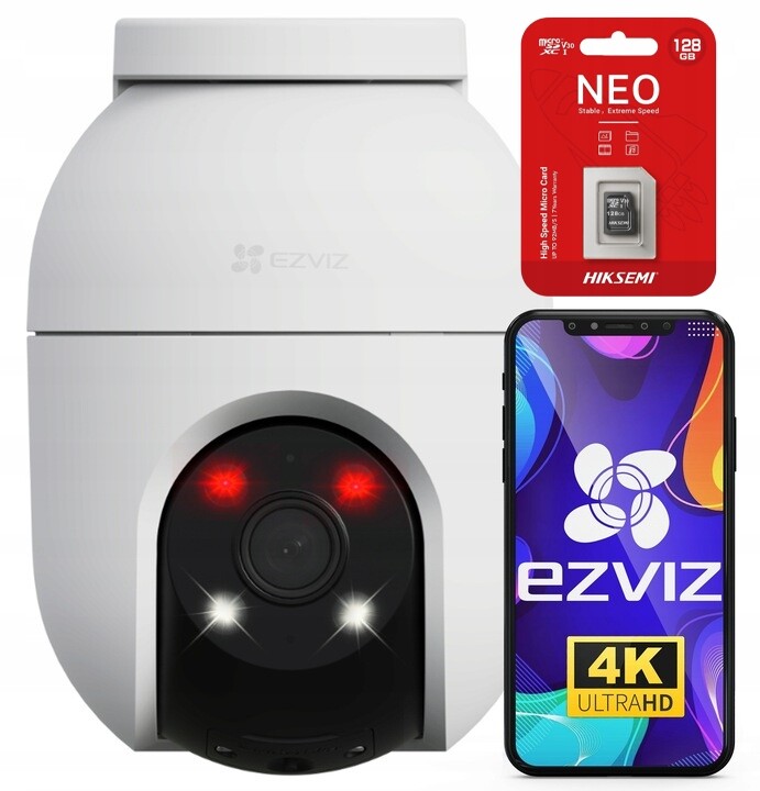 WiFi kamera Ezviz C8c 4K 8Mpx UltraHD Venkovní Pt MicroSD karta 128GB