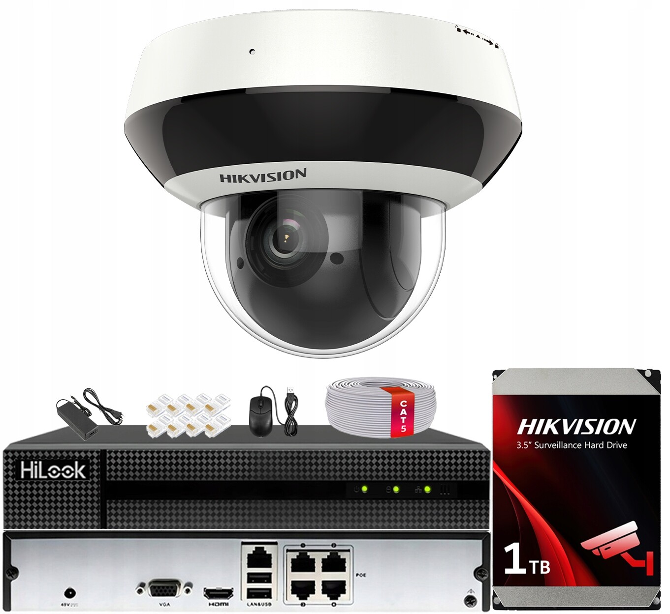 Monitorovací sada Hikvision 1 Otočná kamera 4MPx IK10 Motozoom 1TB