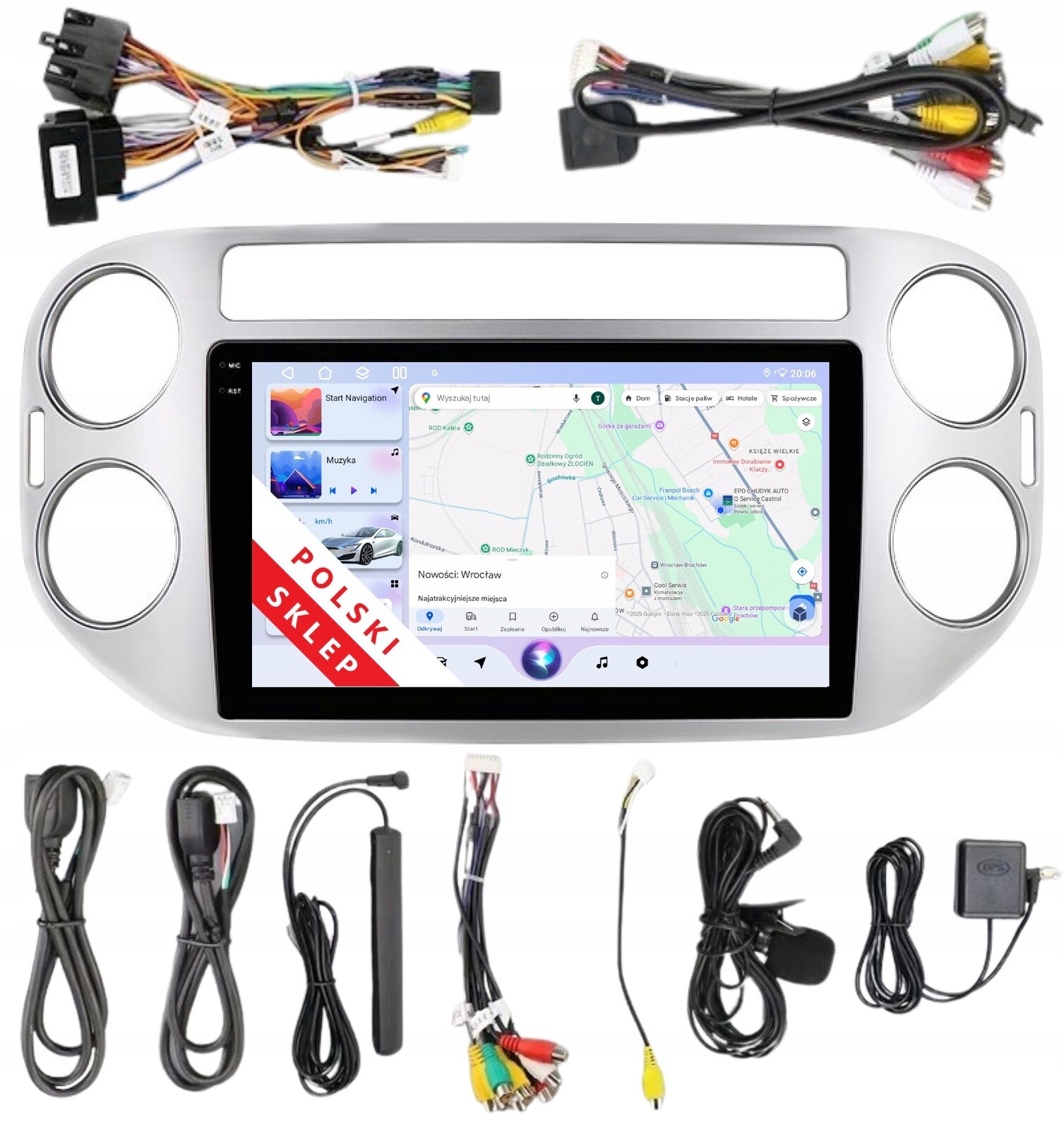 Navigace Rádio 2DIN Android Vw Tiguan 1 I Dsp Carplay 4/64 Gb Lte