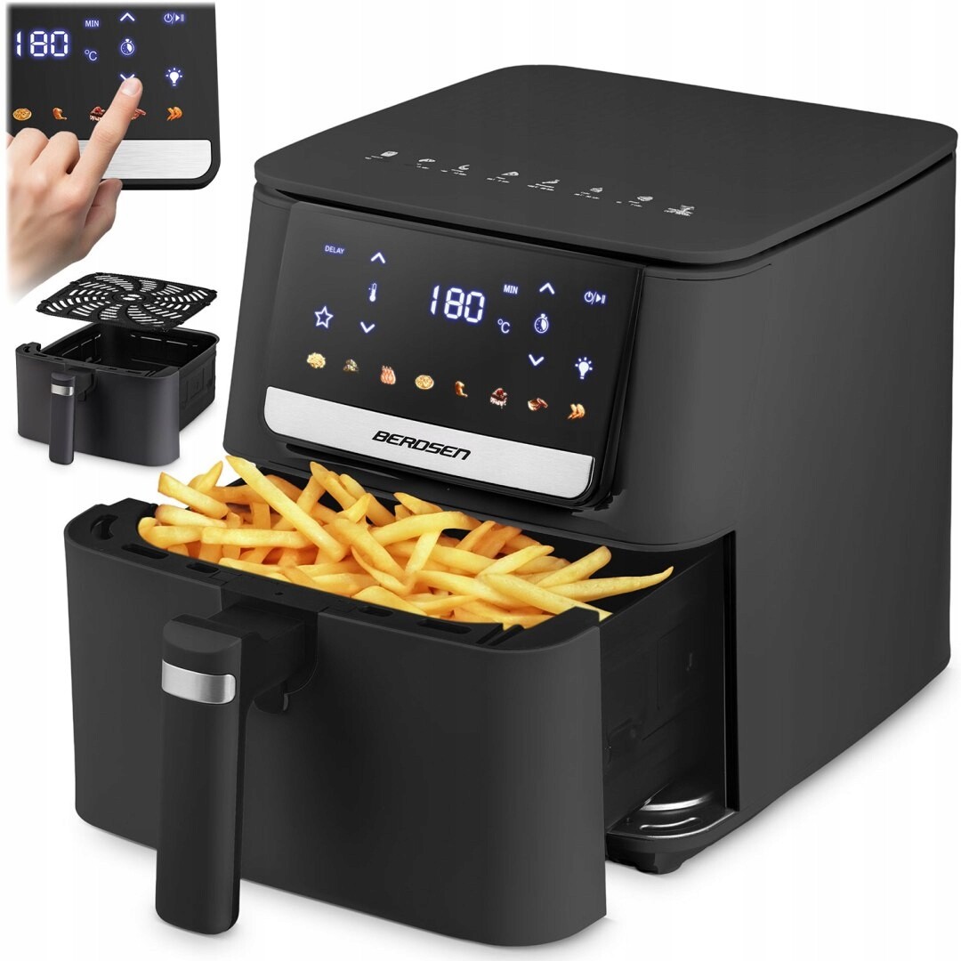 Beztuková fritéza Air fryer Berdsen BD-662 černá