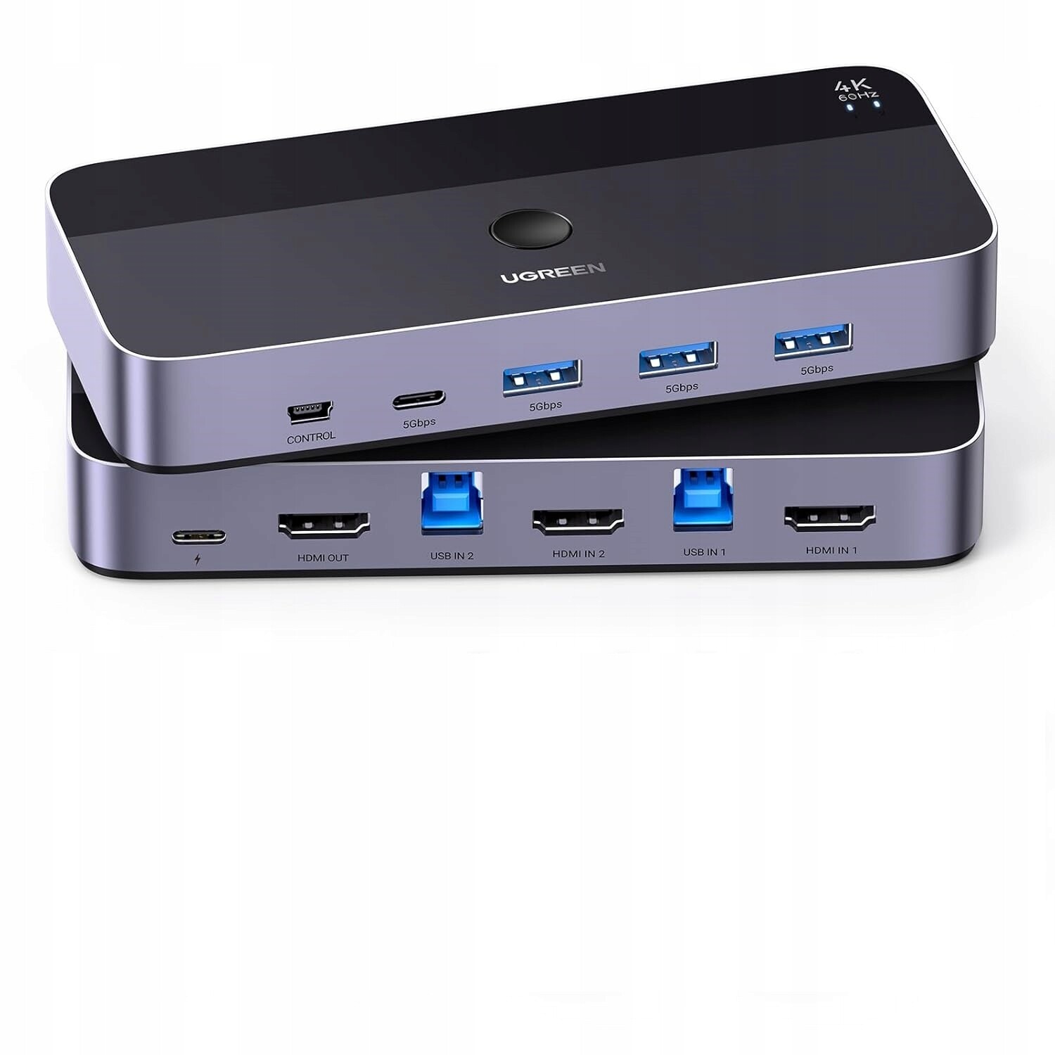 Kvm Přepínač Ugreen 4K 60 Hz Hdmi Switch 4 Porty Adaptér