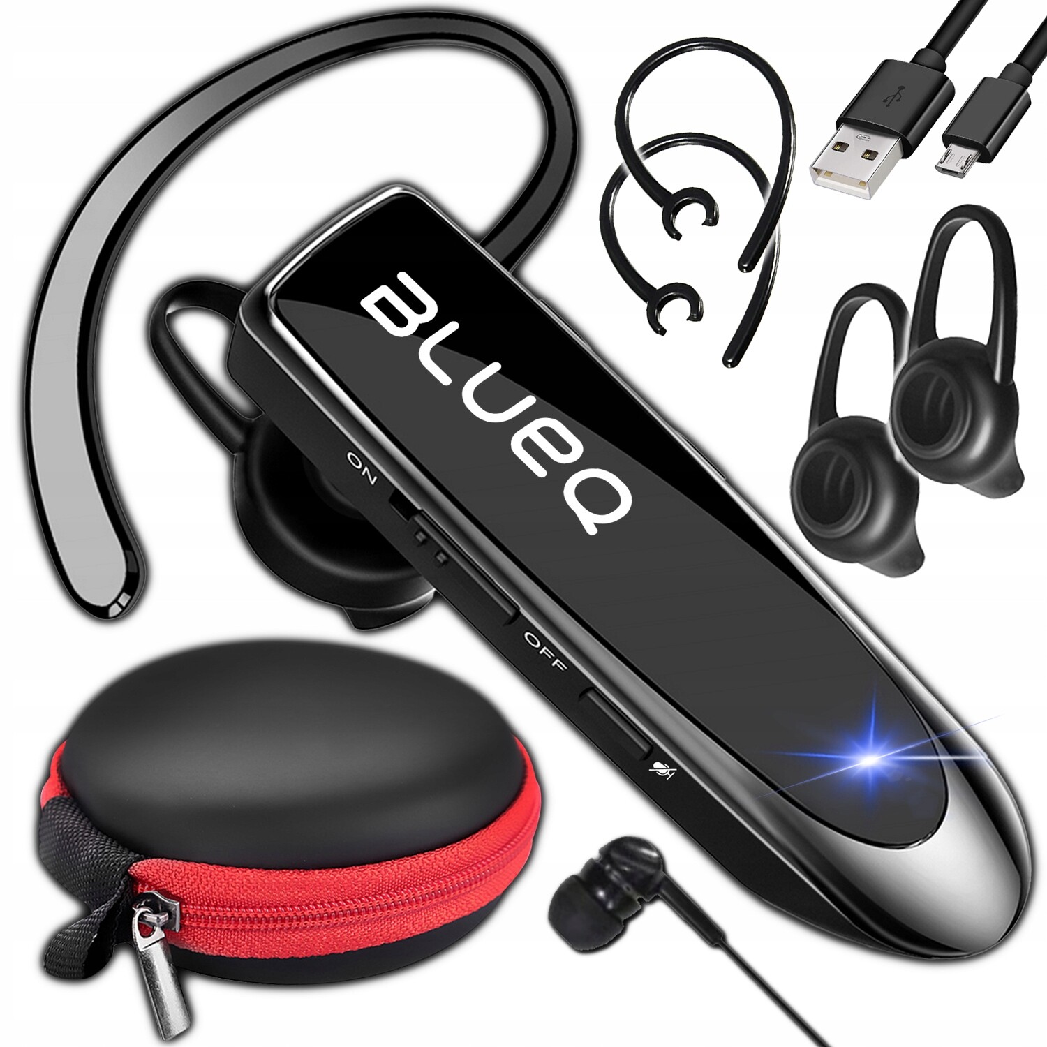 Bezdrátová sluchátka Bt 5.0 Sada sluchátek pro řidiče 24 hodin hovoru Pouzdro