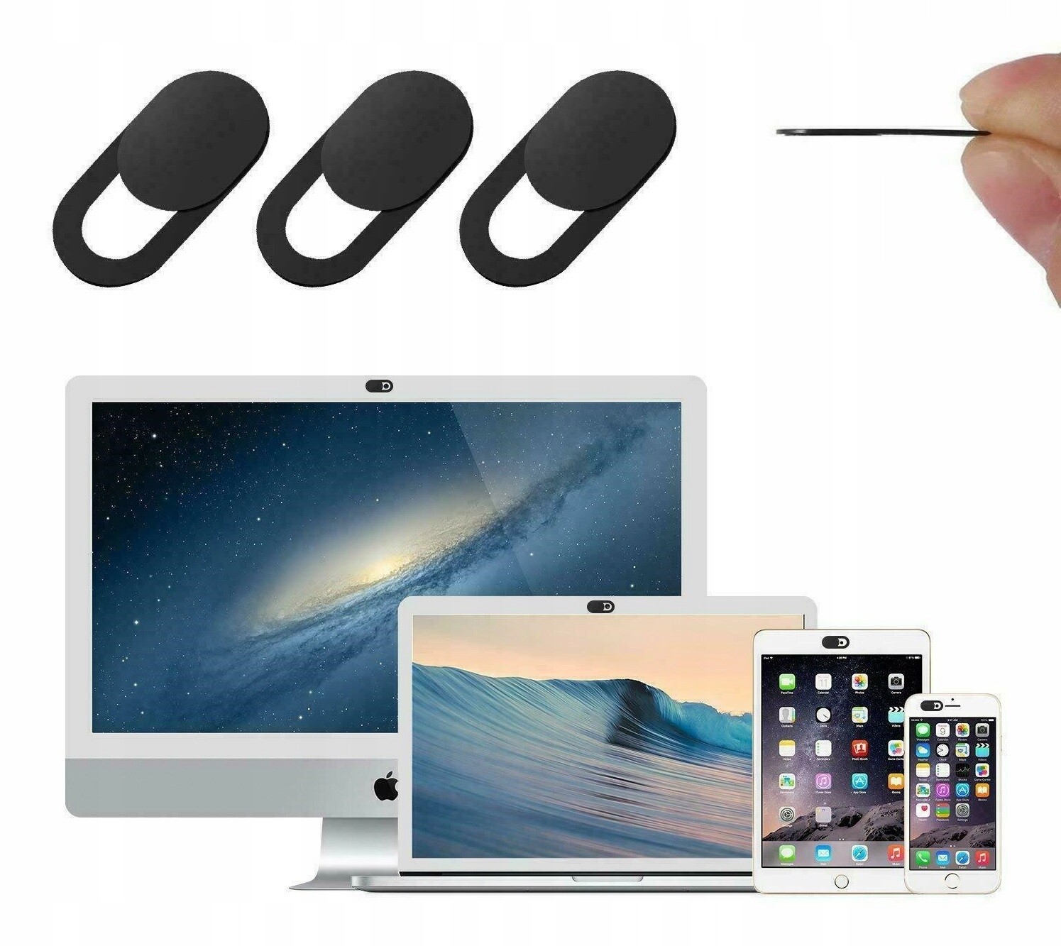 Záslepka Záclona Pro Kameru Notebooku Telefonu Počítače 3ks