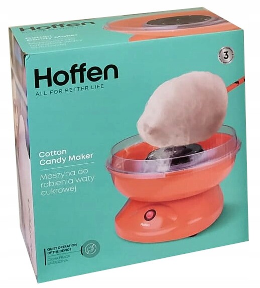 Zařízení na cukrovou vatu Hoffen HO-00096 oranžové 450 W