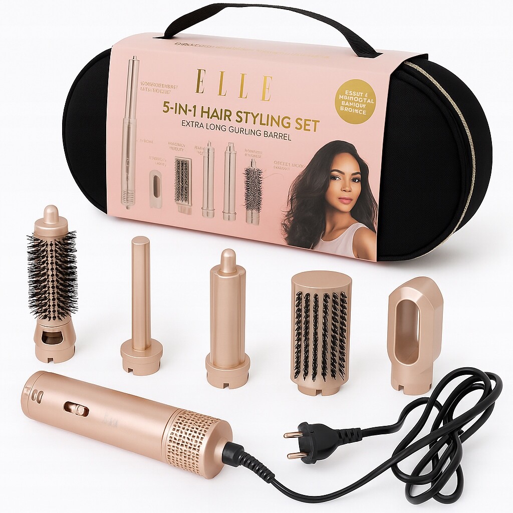 Kulma/fén Elle 5 v 1 Kulmofén , trysky 1200 W,