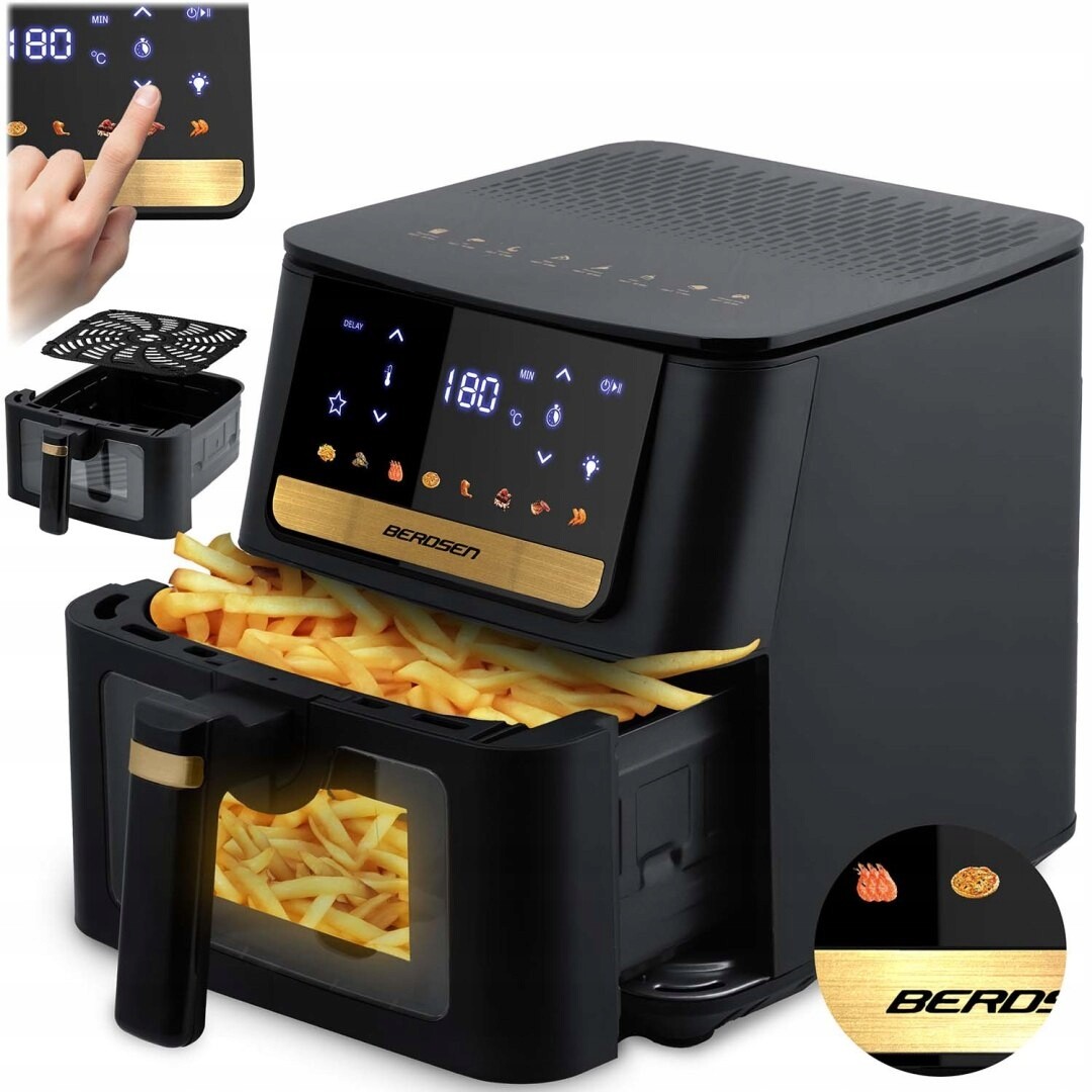 Beztuková fritéza Air fryer Berdsen BD-655 černá