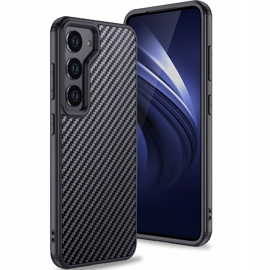 Pouzdro Kevlarové pouzdro pro Samsung Galaxy S23 Plus, zadní kryt z Tpu uhlíkové vlákno