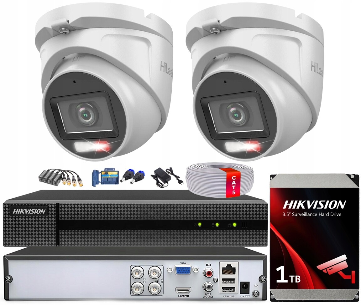 Sada pro monitorování 5Mpx 3K Smart Light HiLook 2x kamera THC-T157-LMS
