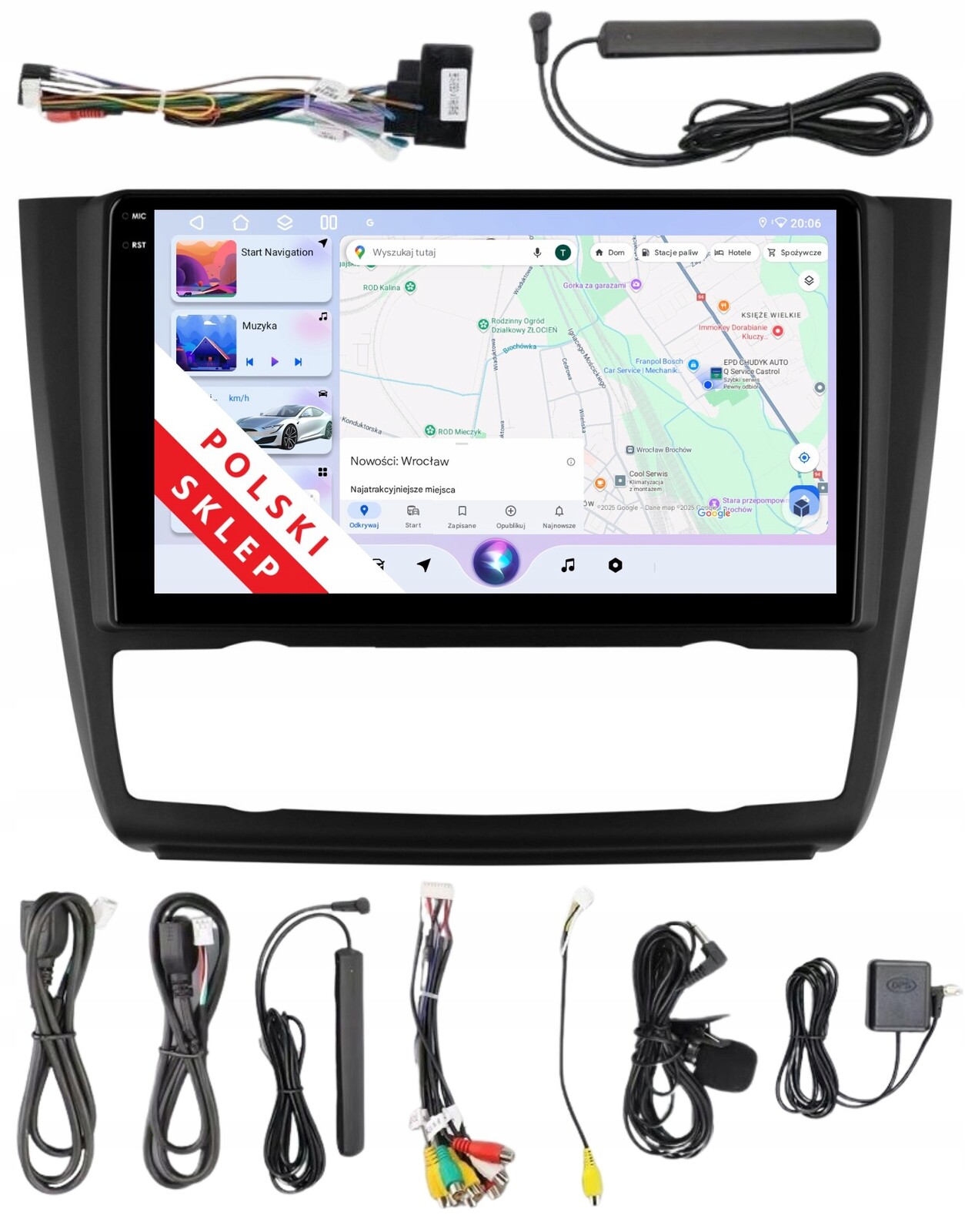Rádio 2DIN Navigace Pro Android Bmw Řady 1 E81 E82 3/32 Gb Dsp Carplay Lte