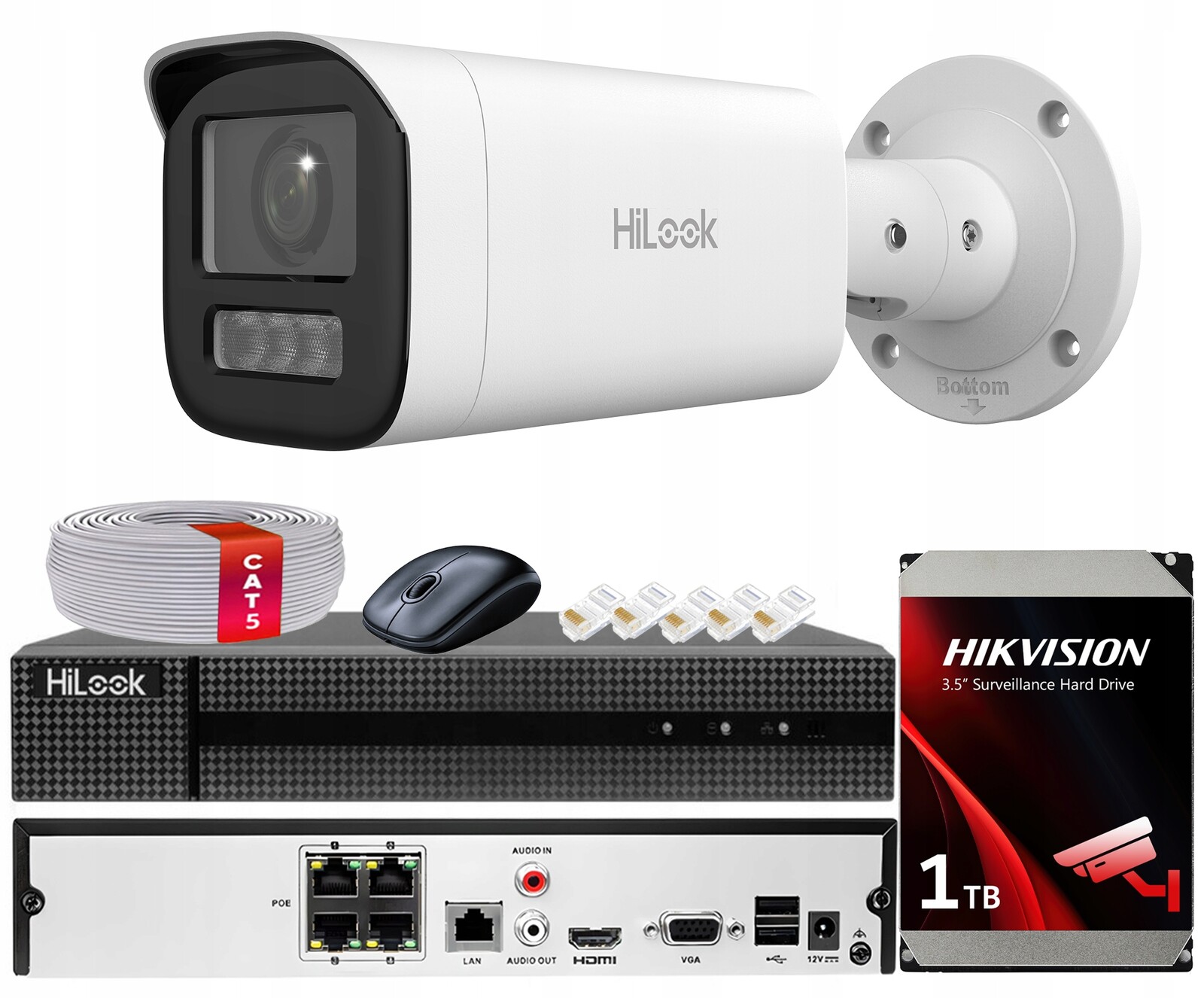 Sada Monitorování 4MPx 1x Kamera Hilook By Hikvision IPC-B640HA-LZU PoE