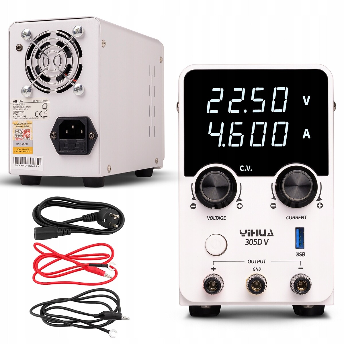 Laboratorní napájecí zdroj Yihua 305D-V 180W 30V 5A jednokanálový quick charge
