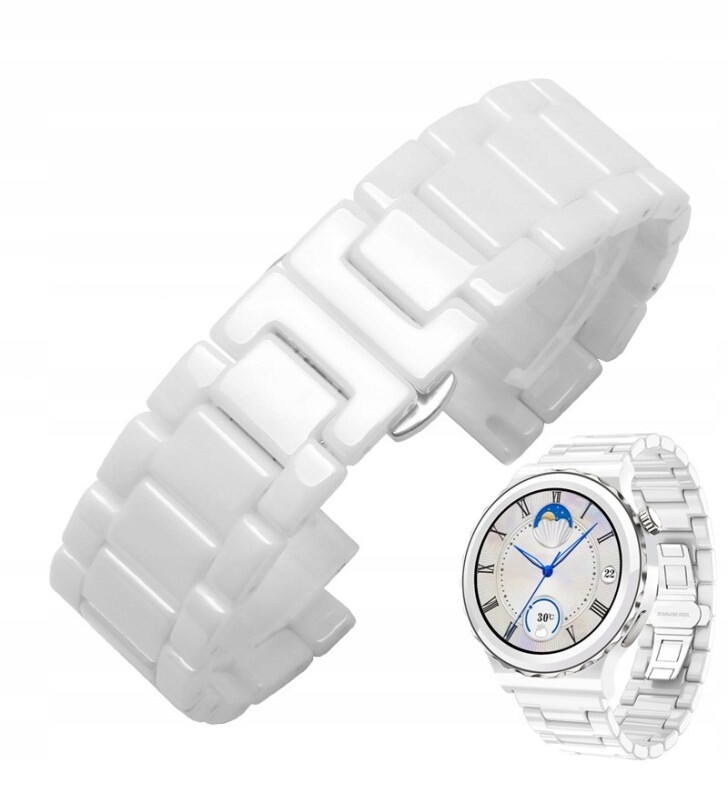 Keramický náramek pro chytré hodinky bílý 20 mm