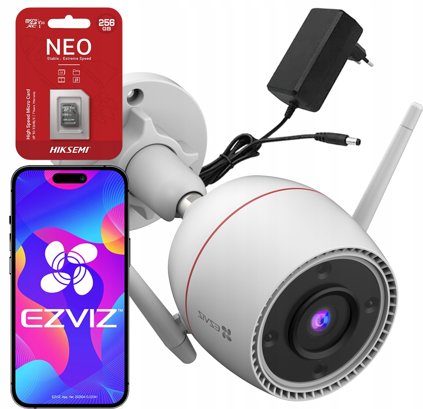 WiFi kamera 5Mpx Ezviz H3c 5MP Barva Detekce Odpuzování Karta 256GB