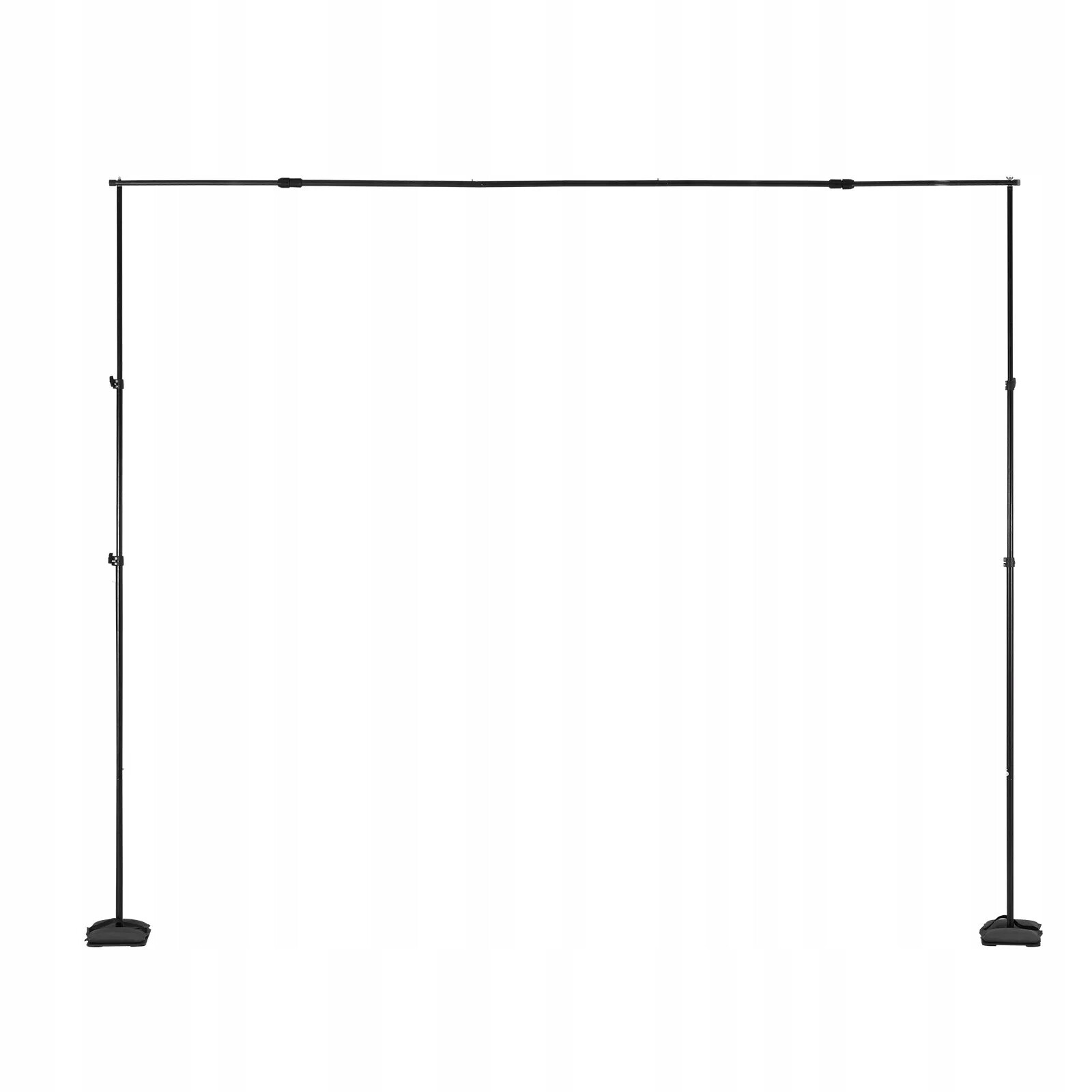 Stativ pro fotografické pozadí 2,59 x 3 m nastavitelný s kolečky studio svatba