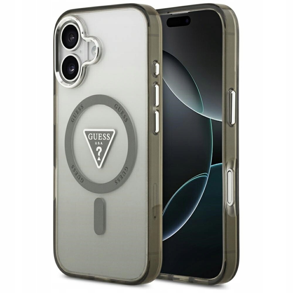 pouzdro khaki obal zadní kryt Guess MagSafe pro iPhone 17