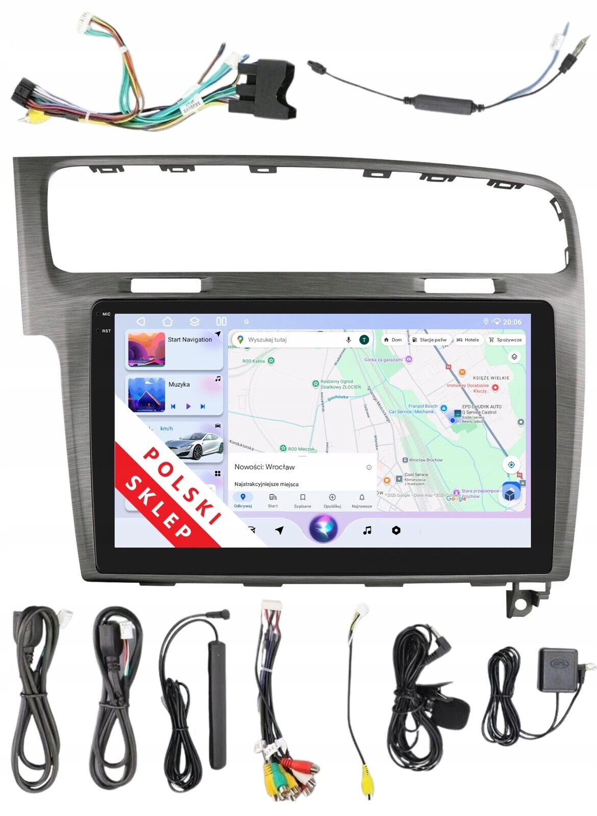 2DIN Android Navigace Volkswagen Vw Golf 7 VII 3/32 Gb Dsp Carplay Lte
