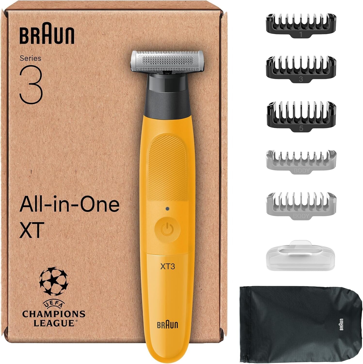 Braun Series XT3 All-in-One zastřihovač zastřihování a holení XT3205 žlutý