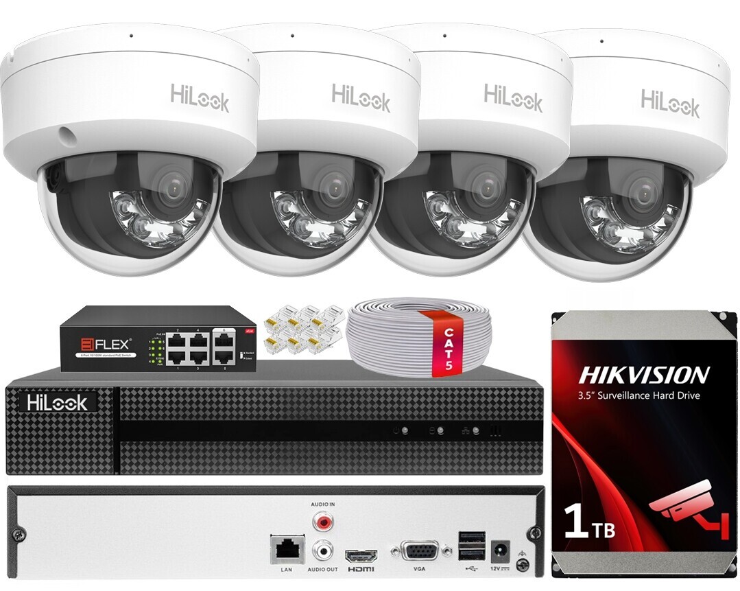Sada monitorování Ip 4 kamery 6Mpx HiLook od Hikvision Aplikace Náhled