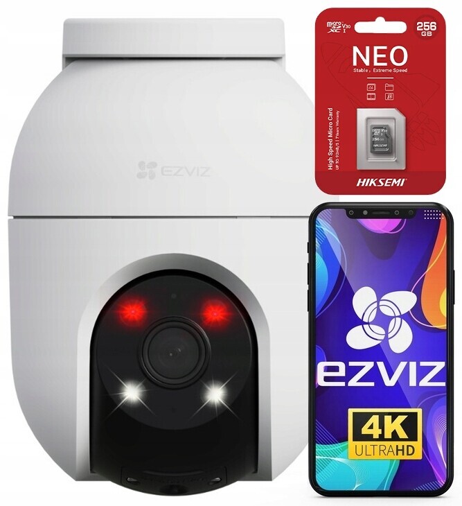 WiFi kamera Ezviz C8c 4K 8Mpx UltraHD Venkovní Pt MicroSD karta 256GB