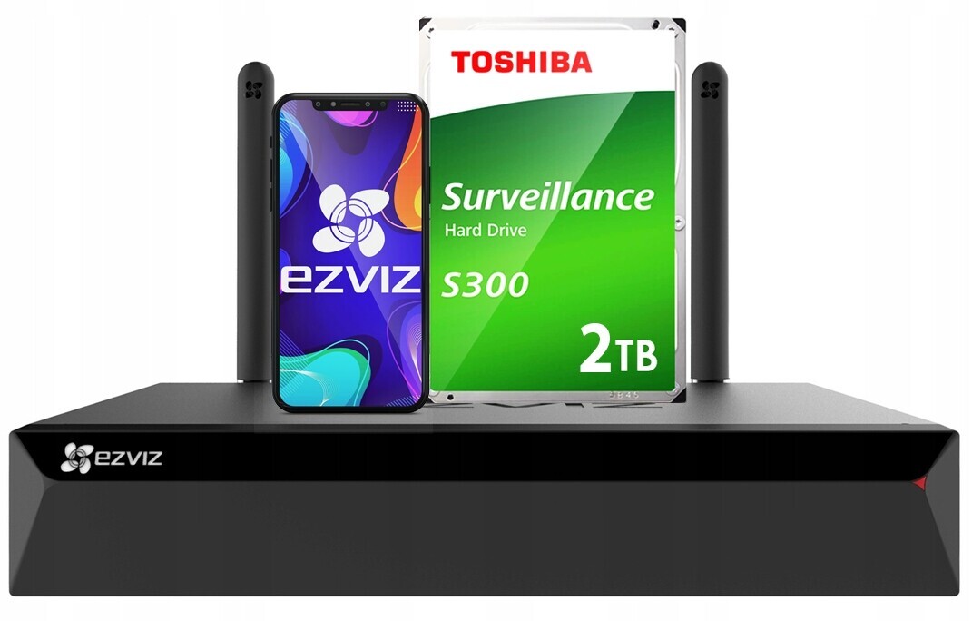 WiFi rekordér pro 8 kamer 5Mpx Ezviz X5S-8W náhled 24/7 Hdd 2TB