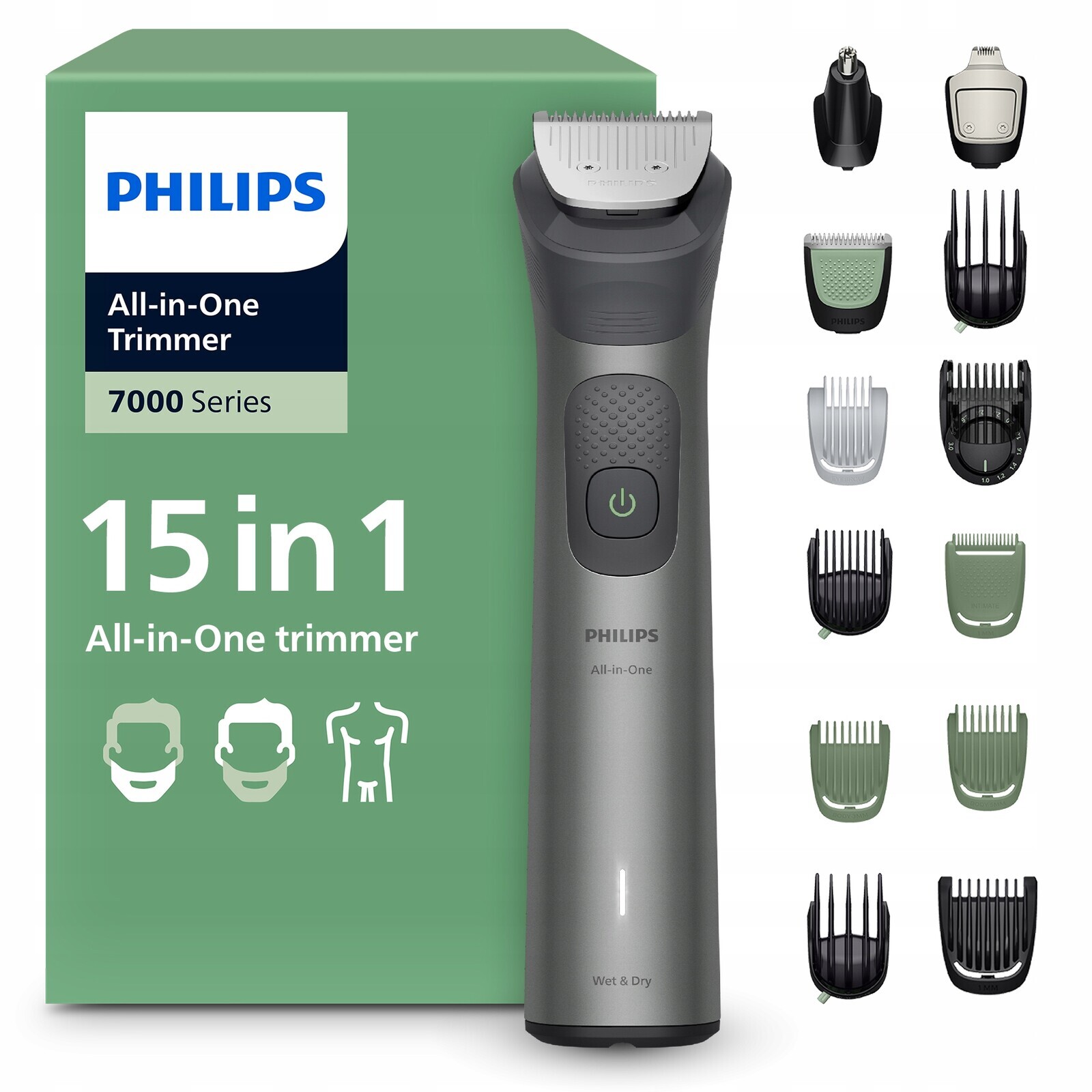 Zastřihovač vlasů Holicí Strojek All-in-one série 7000 Multigroom Philips MG7935/15