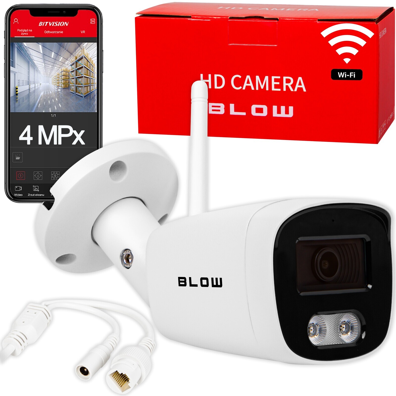 WiFi 4MP Sd Tubová Kamera Onvif Ir 30 m Pro Monitorování Hd Metalová Detekce