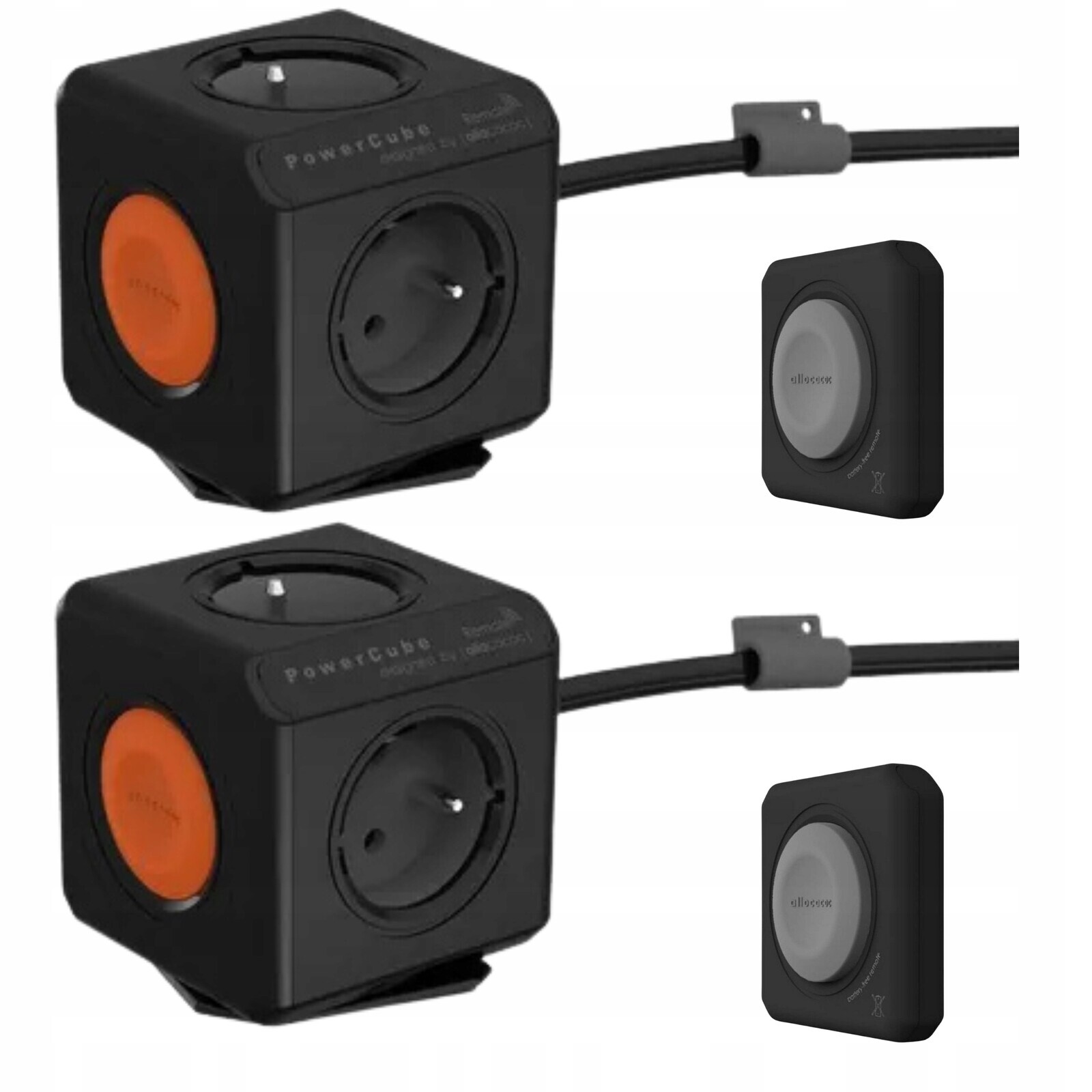 Zásuvková lišta Allocacoc PowerCube Remote 1522BK 4 zásuvky dálkové ovládání černá