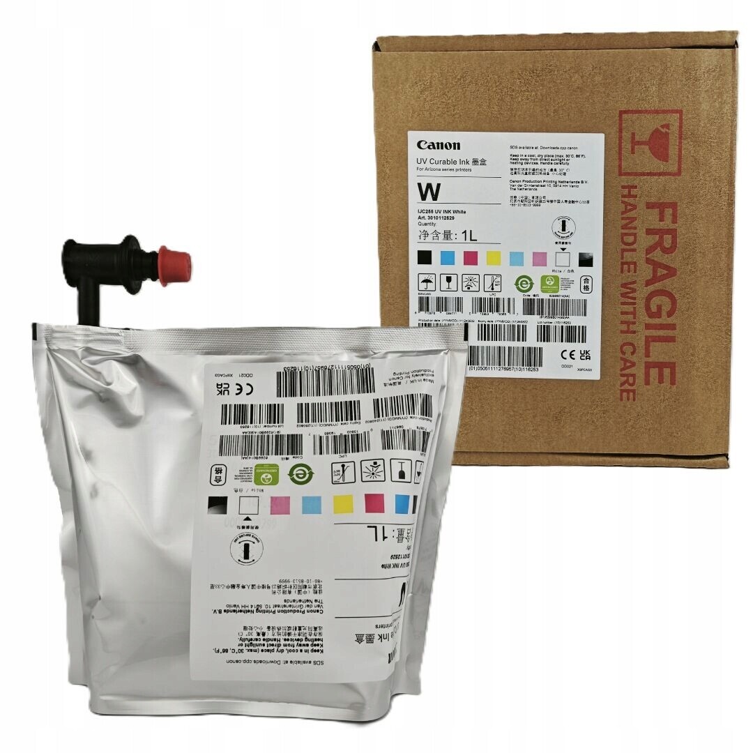 Inkoust Canon IJC255 Uv Ink White 1 l pro Arizona 300 Gt, 300 Xt, 318 Gl, 550 Gt