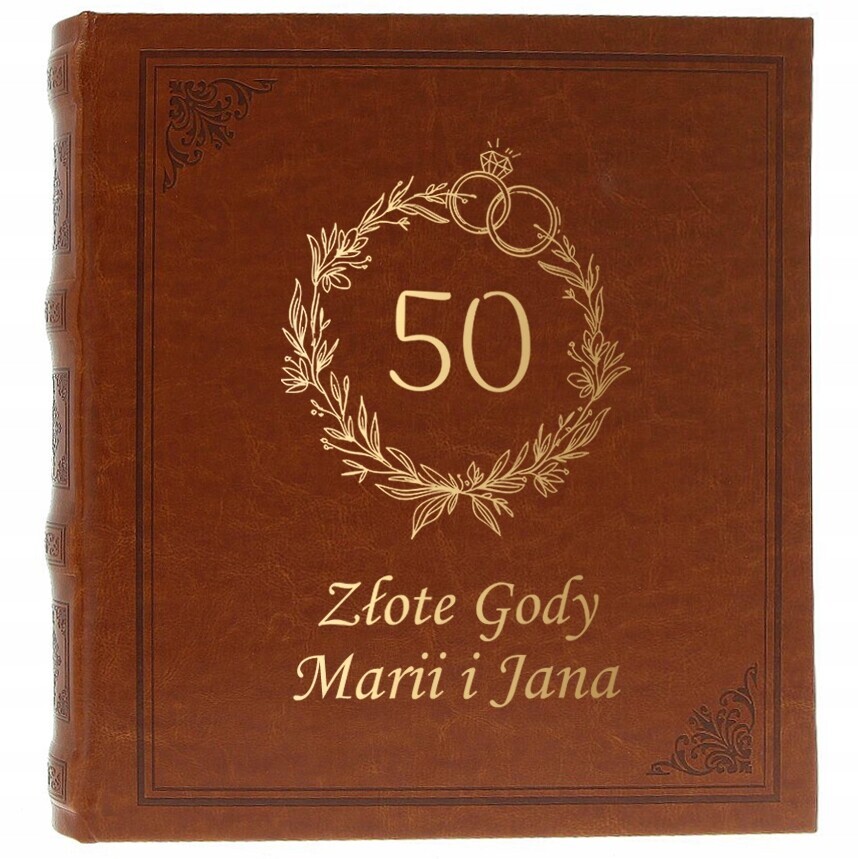Fotoalbum Výročí Zlaté hody Zlatý potisk Dárek pro babičku dědečka