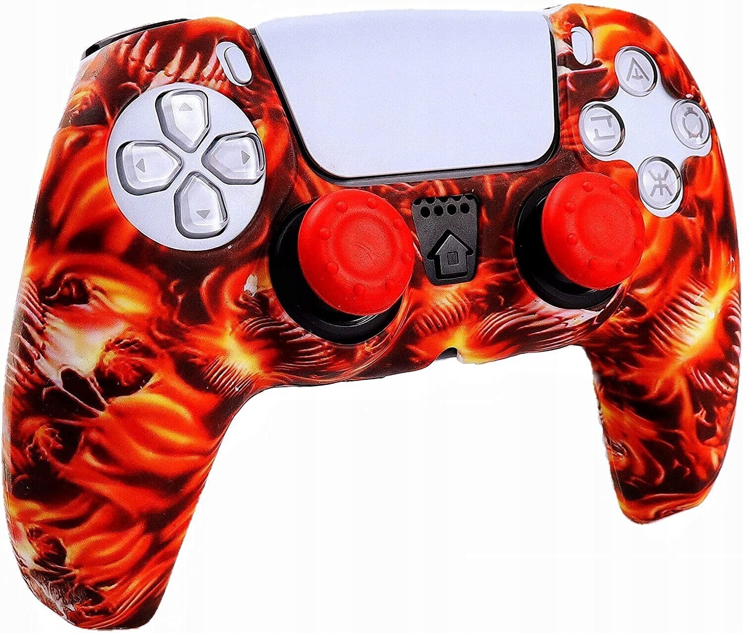 Silikonová Krytka Silikonové Pouzdro Pouzdro Na Pad PS5 Skull Fire