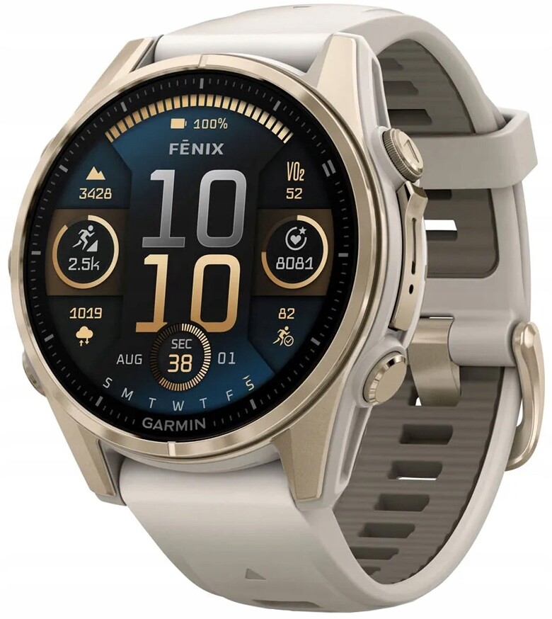 Garmin fenix 8 - 43 mm AMOLED Sapphire chytré hodinky Soft Gold Fog grey 43 mm