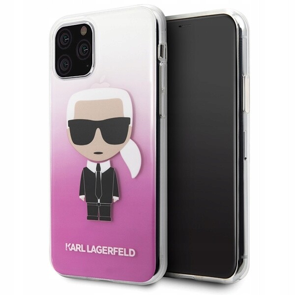 Karl Lagerfeld KLHCN58TRDFKPI iPhone 11Pro růžový/pink Gradient Ikonik Karl