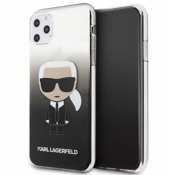 Karl Lagerfeld KLHCN65TRDFKBK iPhone 11Pro Max černý/černý Gradient Ikonik