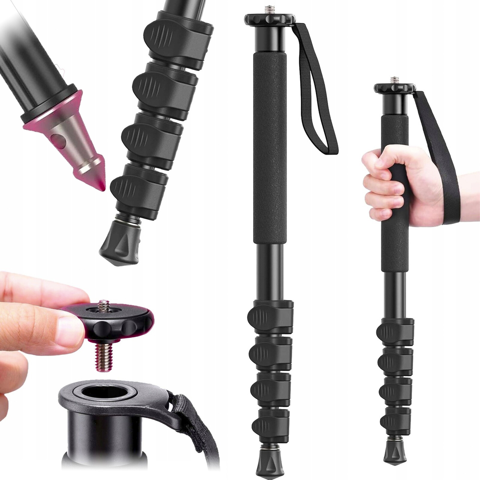 Fotografický stativ Vysoký 155 cm Kamery fotoaparátu Zrcadlovky Dslr Smartphone