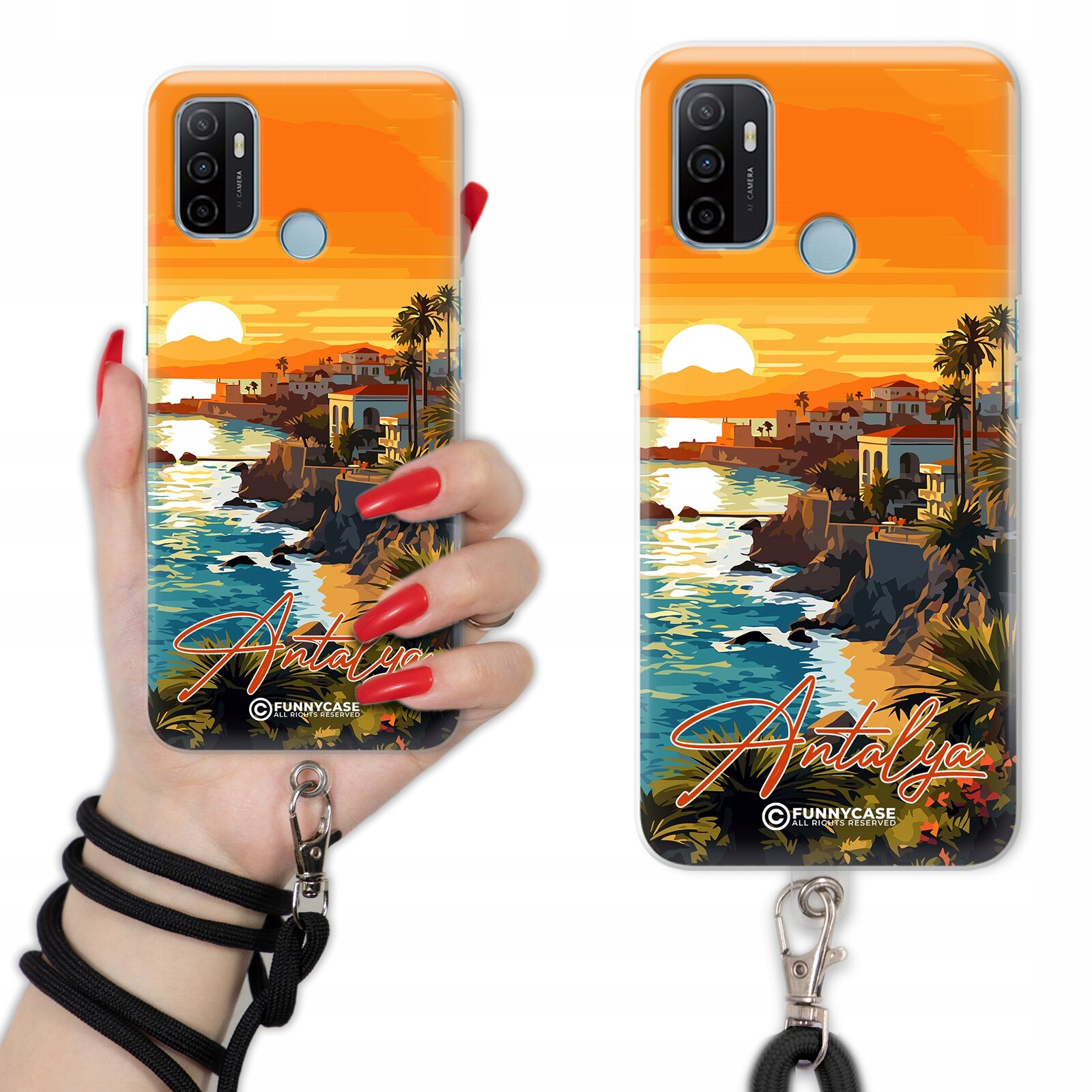 Pouzdro Pro Oppo A53 Se Šňůrkou Summer Paradise Černé