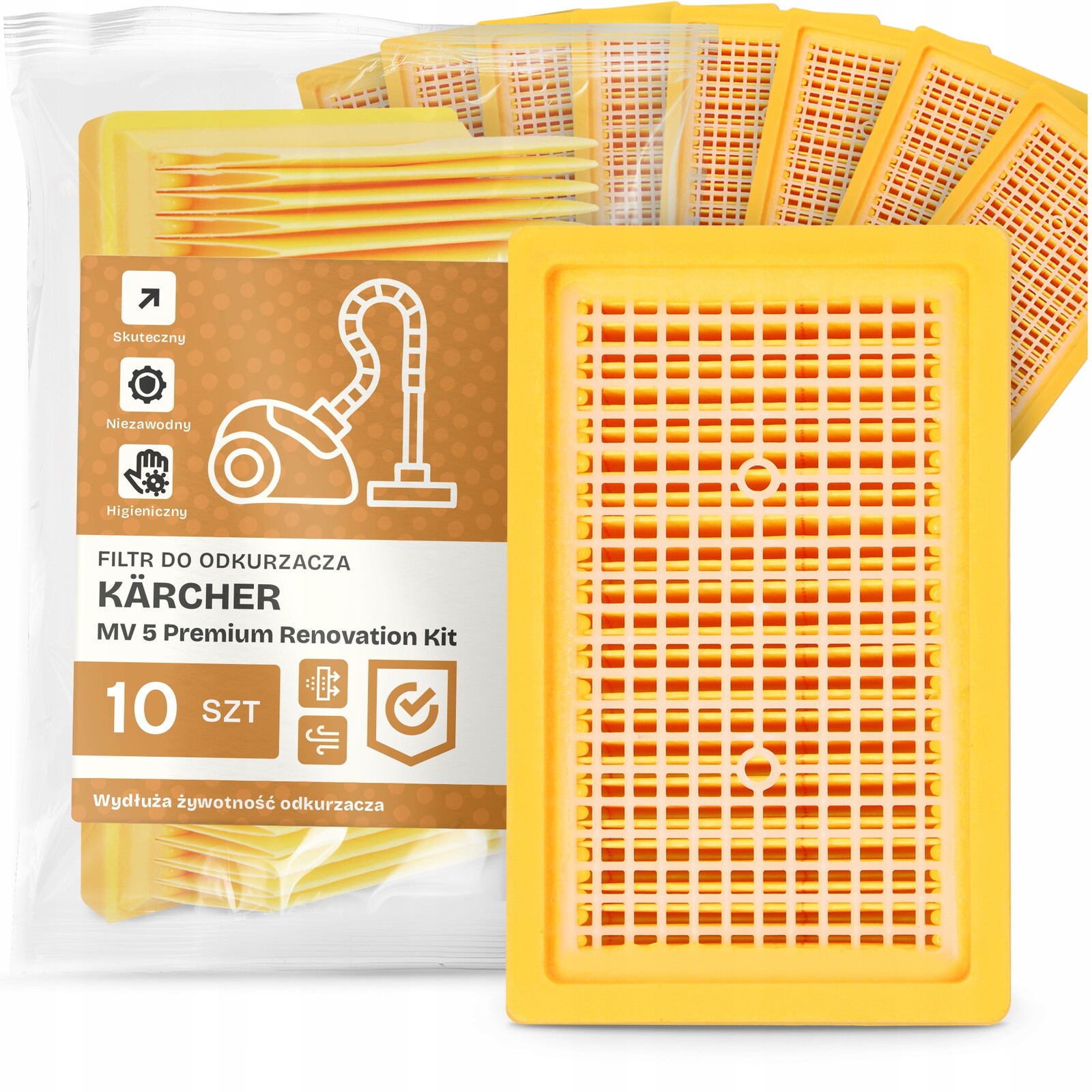 10 x Filtr Pro Vysavač Kärcher MV 5 Premium Renovation Kit Em-w