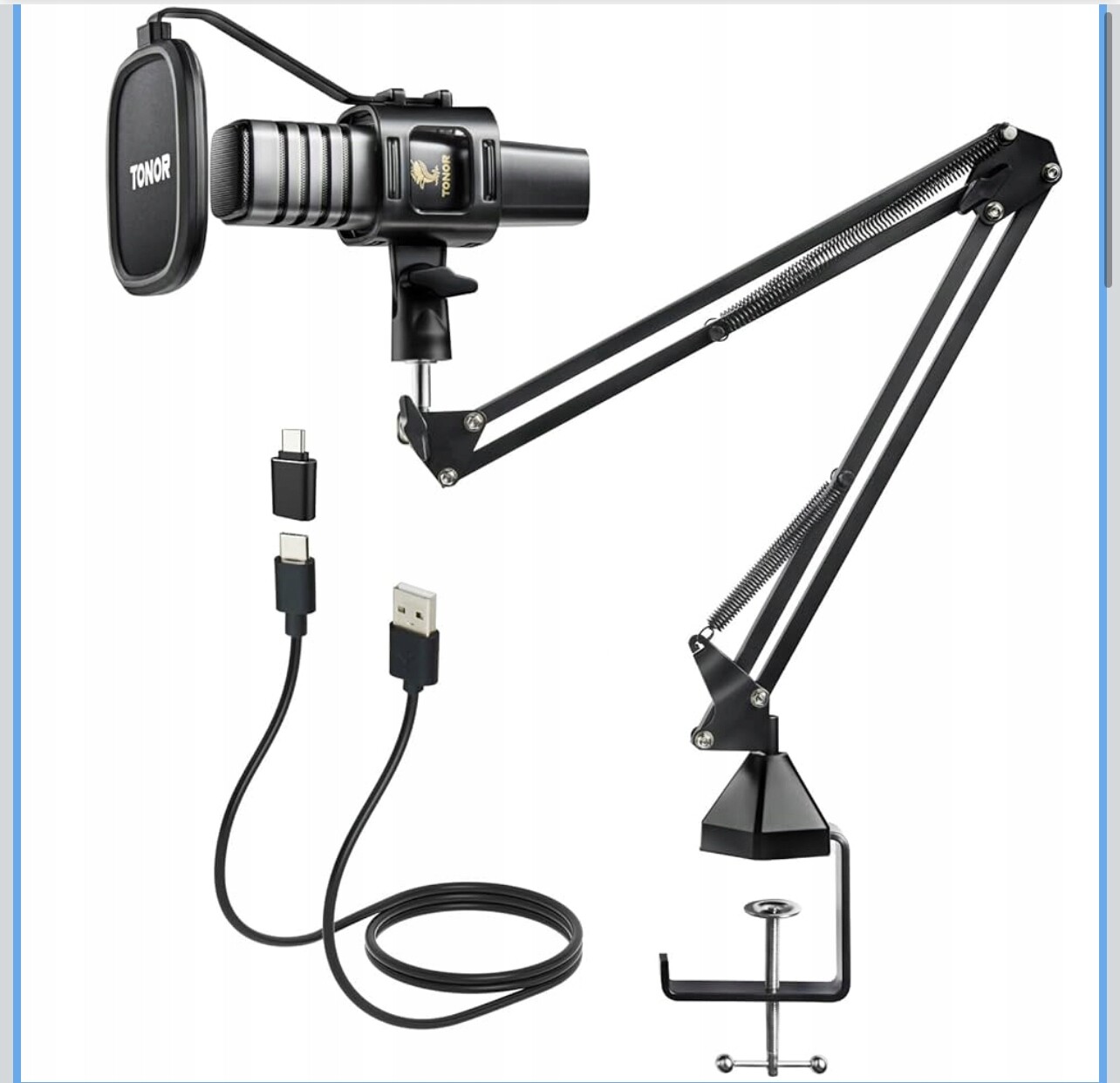 Tonor Sada Usb mikrofonů TC30+Profesionální kvalita zvuku pro streamování