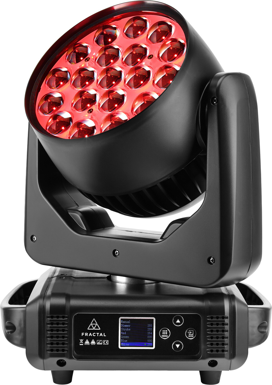 Pohyblivá hlava wash Fractal Lights Soloray 19x12W Zoom