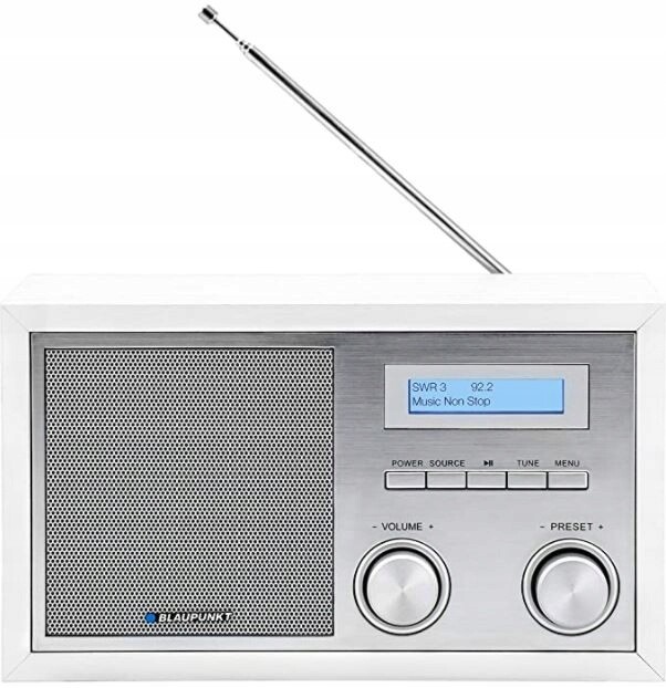 Síťové rádio Dab+ Fm Blaupunkt Nostalgie RXD180WH bílé dřevěné pouzdro