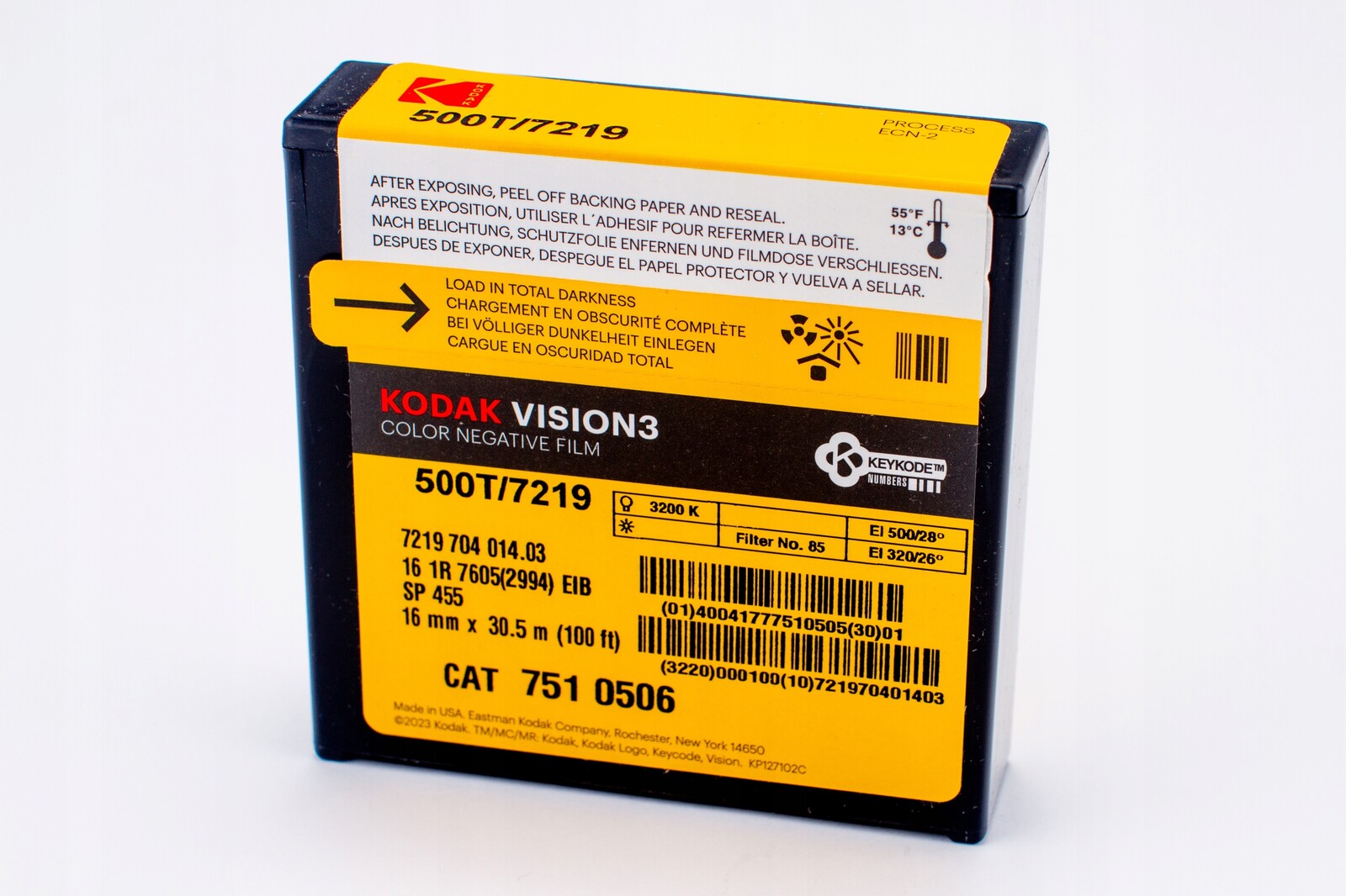 Film pro kameru 16 mm Kodak Vison 3 7219 500T Ahu barevný negativní ECN-2