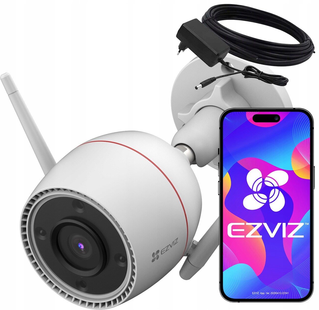 Venkovní WiFi kamera Ezviz H3c 5MPx 3K Barvy Detekce pohybu 5m kabel