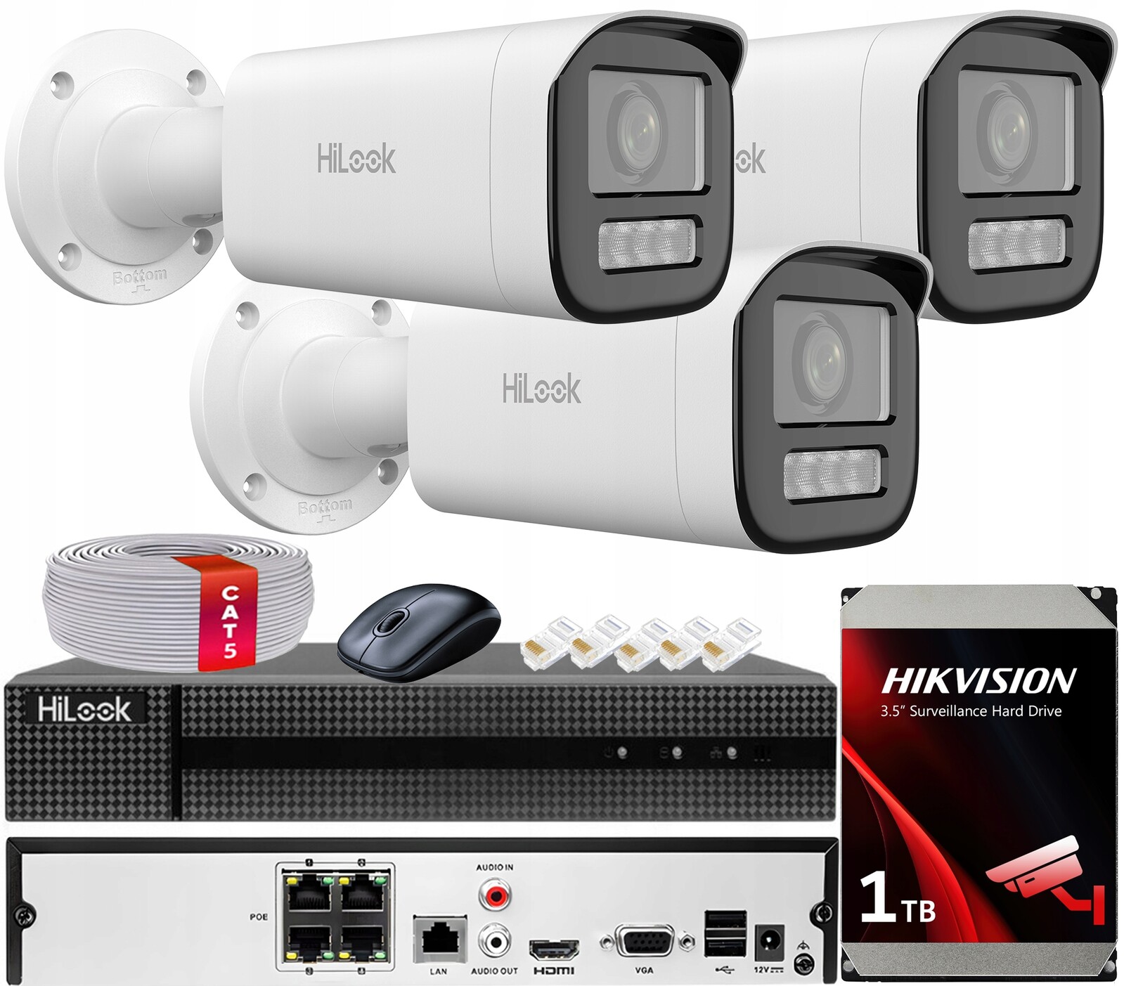 Sada Kamer Pro Monitorování 6MPx 3x Kamera Hilook By Hikvision PoE MotoZoom