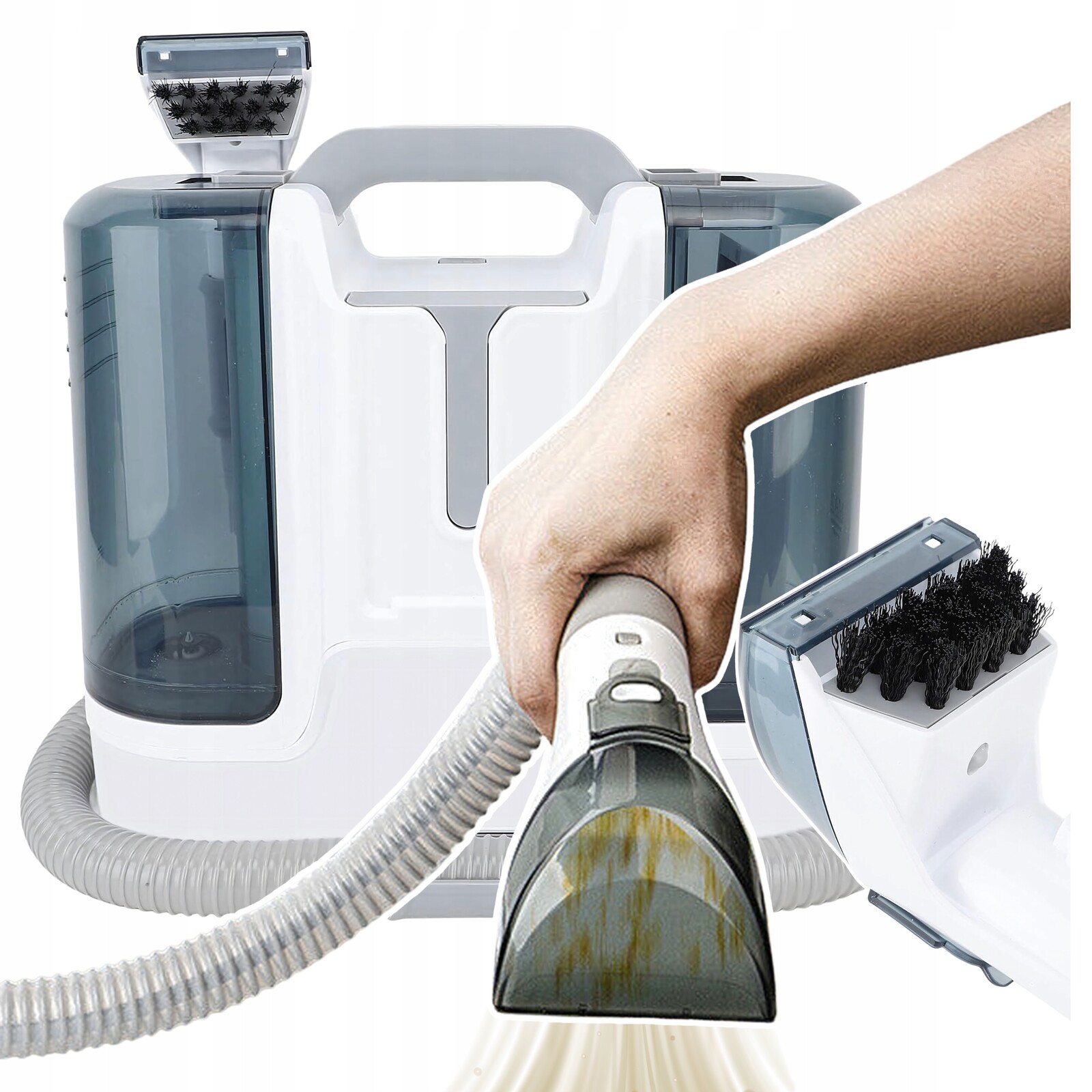 Vysavač Prací za mokra i za sucha Čištění koberců Čalounění Přenosný