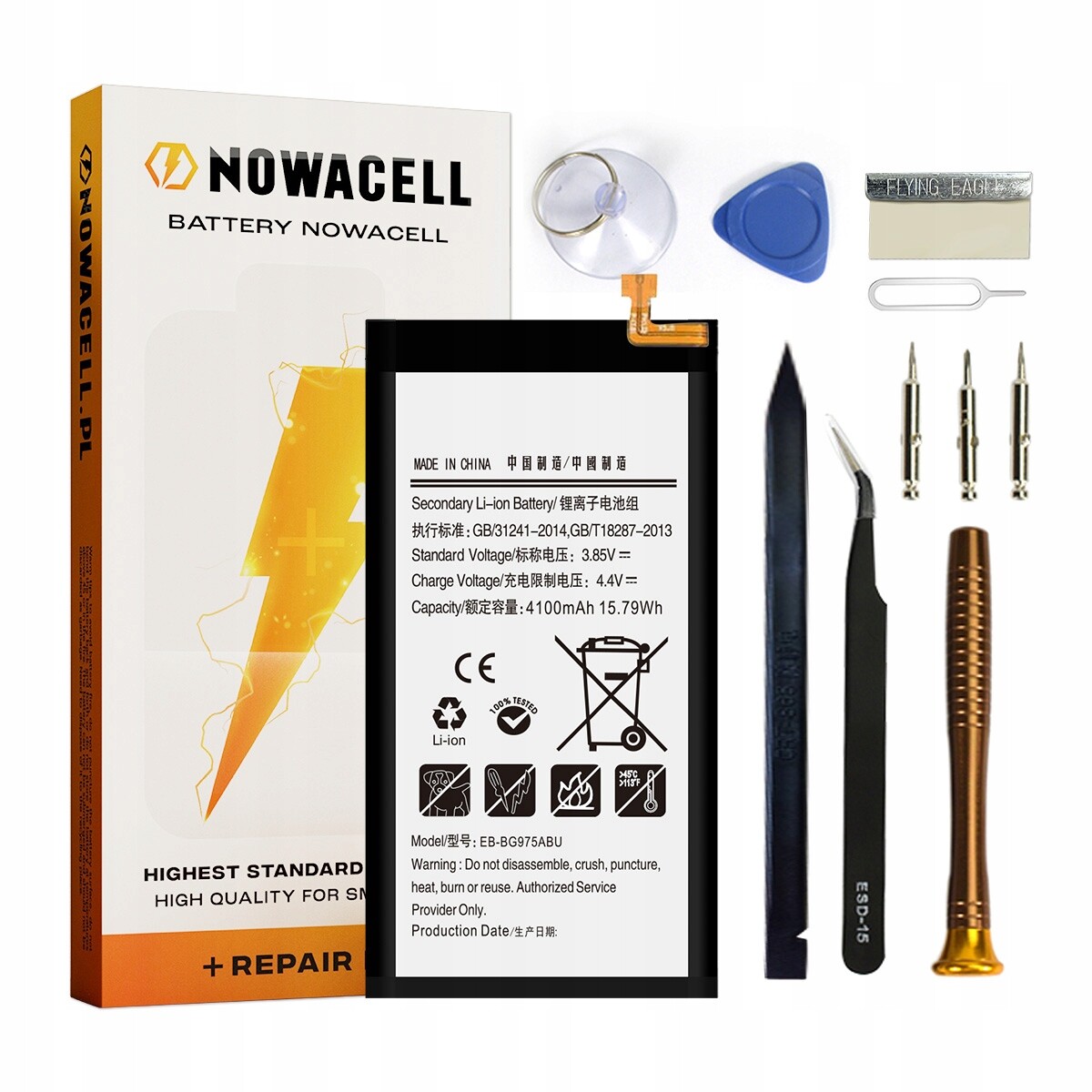 Baterie pro Samsung Galaxy S10 Plus EB-BG975ABU sada nářadí